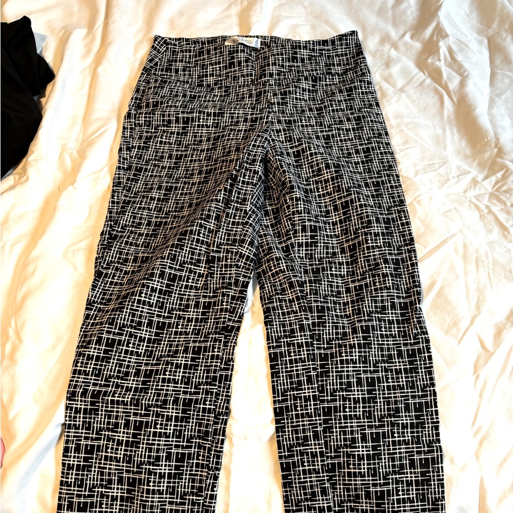 Black and White Patterned Pants
